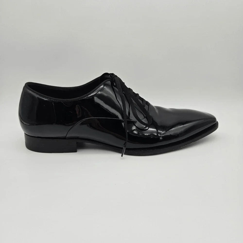 Suitsupply Patent Leather Tuxedo Shoes Mens 9.5 Black Formal Oxford Classic